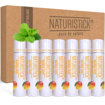 7-Pack Mango Lip Balm Gift Set by Naturistick. 100...