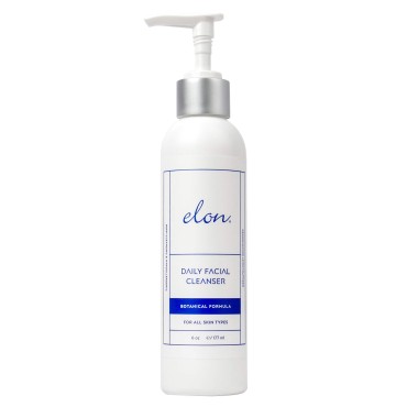 Elon Daily Facial Cleanser - Hydrating Skin Cleanser w/Botanical Extracts - Daily Face Wash- Suitable For All Skin Types (6 fl. oz.)