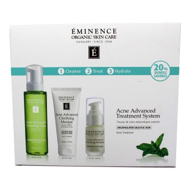 Eminence Organic Skincare Acne Advanced Treatment System, 3 Fl Oz, 3 Count