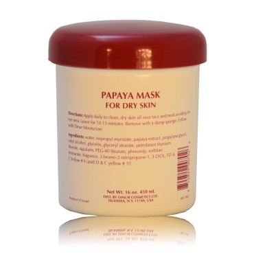 Dinur Cosmetics PAPAYA MASK for NORMAL/DRY skin 16 oz., 450 ml.