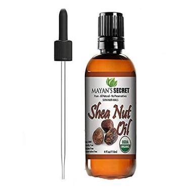 Mayan's Secret Shea Nut Oil USDA Certified Organic Natual Undiluted Cold Pressed for Skin Hair Lips and Nails
