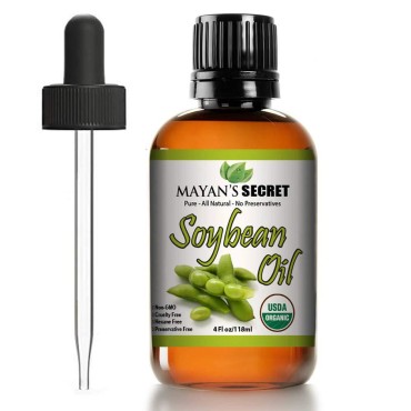 Mayan's Secret Pure, Cold Pressed USDA Certified Organic Soybean Oil for Skin, Hair, and Body - 4 fl oz
