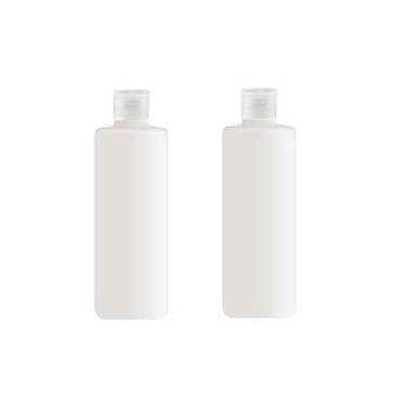 2PCS 200ML 6.8OZ White Empty Plastic Squeeze Bottles with Flip Cover Shampoo Lotion Shower Gel Emulsion Storage Holder Refillable Portable Container Jar Pot for Travel Vacation Daily Life Use