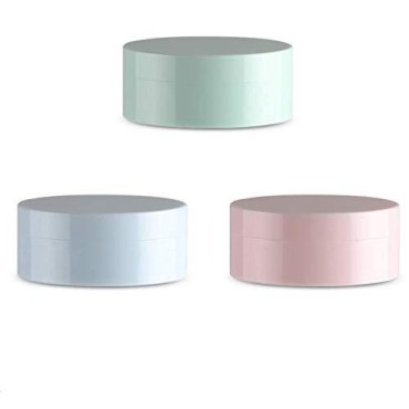 LASSUM 3 Pieces 5ml Plastic Empty Loose Powder Container Make-up Loose Powder Puff Box Case with Sifter and Lids (Random Color)