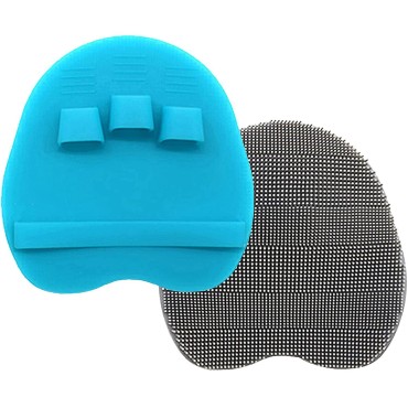 2 Pack Soft Silicone Shower Brush, Body & Face & S...