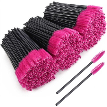 1000 PCS Disposable Eyelash Mascara Brushes Wands Applicator Makeup Brush Tool Kits,Pink