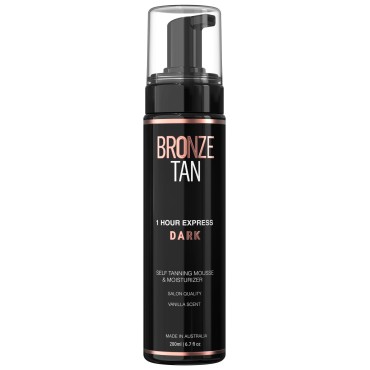 Bronze Tan Self Tanner Mousse Dark Self Tan Foam | Sunless Tanner for all Skin Tones | Salon Quality Fake Tan Vanilla Scented Best Sellers (200 ml/ 6.7 oz)