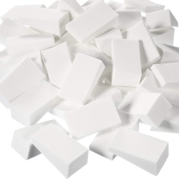 100 Pieces Cosmetic Sponges Latex Makeup Foam Wedges Foundation Beauty Tools (White)