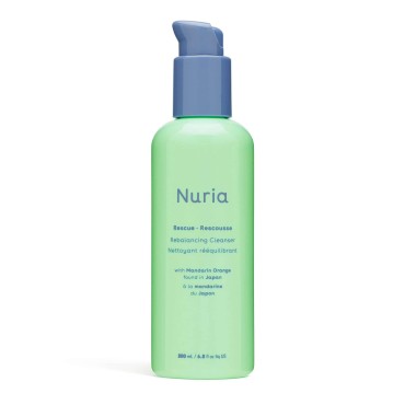 Nuria - Rescue Rebalancing Daily Facial Cleanser, Face Cleanser for Oily Skin, Troubled Skin Face Wash with Mandarin Orange, 200mL/6.8 fl oz