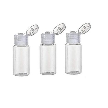 LASSUM 10Pcs 15ml Empty Plastic Sample Bottle with Flip Cap Travel Vial Jar Pot Container