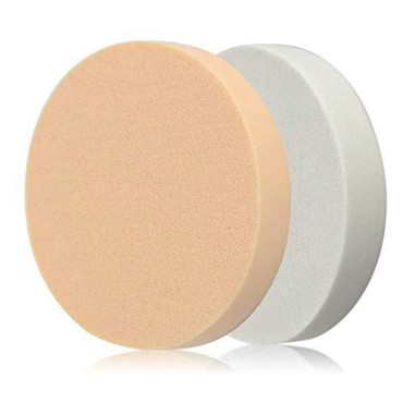LASSUM 6 Pcs Round Makeup Sponge Facial Powder Puff,Beauty Makeup Foundation Powder Puff -Uses for Dry and Wet 3.54
