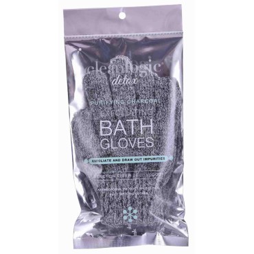 Clean Logic Detox Charcoal Exfoliating Bath Glove,...