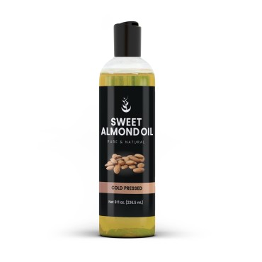 Pure Original Ingredients Sweet Almond Oil (8 fl oz) Cold Pressed, Natural, Always Pure