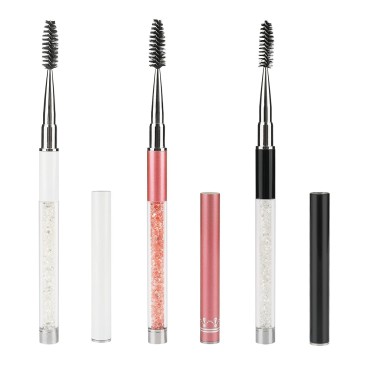 3PCS Eyelash Brushes with Cap, Eye brow Brush, Eye...