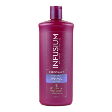 Infusium Moisturize and Replenish Professional Conditioner, Avocado & Olive Oil, Classic Light and Soothing Scent, 33.8 Fl Oz