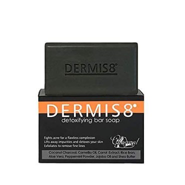 Dermis8° Detoxifying Soap Bar with Coconut Charcoal & Peppermint, 200gr