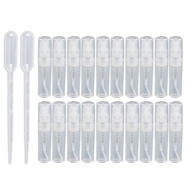 20 Pieces 2ml Portable Refillable Spray Bottle Cle...