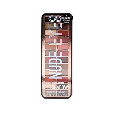 L.A.COLORS 24-Color Nude Eyes Eyeshadow Tin - 0.85 Oz.