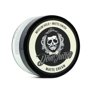 Don Juan Handcrafted Matte Cream Hair Pomade 4 Ounce Jar | Medium Hold | Matte Finish | Water Based | Barbershop Scent