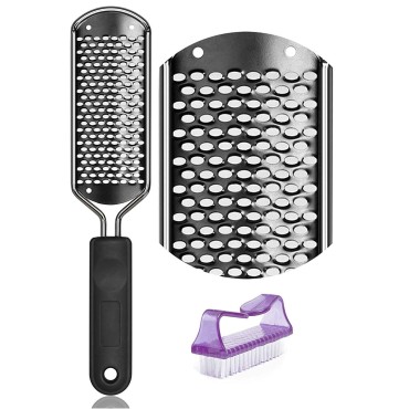 Pedicure Foot Scrubber Callus Remover - Colossal Foot File BTArtbox Large Foot Rasp Stainless Steel Grater Foot Care Pedicure Tools for Wet and Dry Feet
