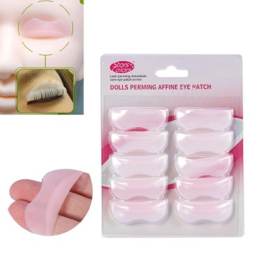 5Pairs/Set Silicone Eyelash Perming Curler, 3D Eyelash Perming Curling Shield Pad Patch Eyelash Pad False Lashes Extension Makeup Tool for Eyelash Perm Lifting Lift