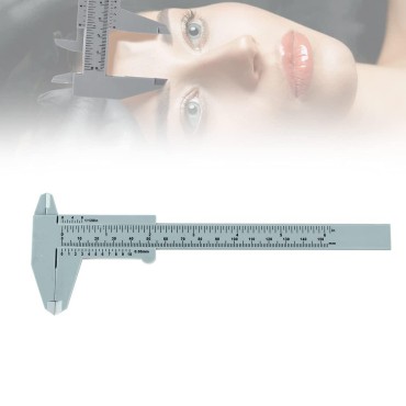 150MM Microblading Eyebrow Ruler, Double Scale Plastic Eyebrow Tattoo Permanent Make Up Micrometer Measuring Measurement Tool Tattoo Stencils