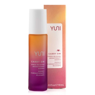 YUNI Beauty Essential Oil Fragrance Roll On (0.33 oz) Carry Om Stress-Relieving Aromatherapy Rollerball - Calming & Soothing Natural Perfume Alternative - All Natural, Paraben-Free, Cruelty-Free