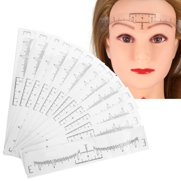 Eyebrow Ruler, 50Pcs Disposable Adhesive Eyebrow Sticker, Eyebrow Ruler Makeup Sticker Makeup Tool For Makeup Measurement