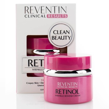 Reventin Retinol Wrinkle Rewind Face Cream Anti Aging Face Lotion Moisturizer For Wrinkles, Fine Lines, Age Spots, & Dry Skin - Retinol Night Cream W/Aloe Vera, Vitamin E, & Niacinamide, 1.5 Fl Oz