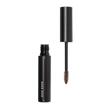 e.l.f, Wow Brow Gel, Volumizing, Buildable, Wax-Gel Hybrid, Creates Full, Voluminous-Looking Brows, Locks Brow Hairs In Place, Brunette, Fiber-Infused, 0.12 Oz