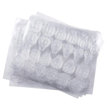 20 Sheets Double-Side Nail Adhesive Tabs, Kalolary 480PCS False Nail Glue Jelly Gel Tape Nail Glue Tabs, Transparent Flexible Adhesive Fake Nails Tips for Manicure