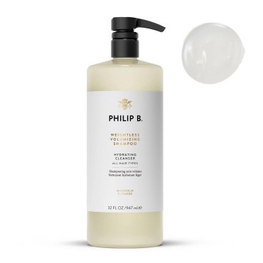PHILIP B Weightless Volumizing Hair Shampoo 32 oz. (947 ml) | Removes Oil and Product Build-Up, Extra Body and Lushness