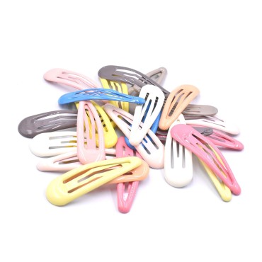 Art&Beauty 25pcs Assorted Color Glossy Snap Prong Clips Non-Slip Hair Clips Barrettes for Girls Ladies Women
