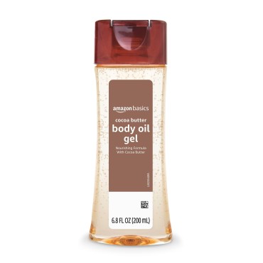Amazon Basics Body Oil Gel with Cocoa Butter, Paraben Free, 6.8 Fluid Ounce, 1-Pack (Previously Solimo)