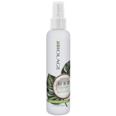 Biolage All-In-One Coconut Infusion | Multi-Benefit Treatment Spray For All Hair Needs | With Coconut | For All Hair Types | Sulfate & Paraben-Free | Vegan | 5 Fl. Oz