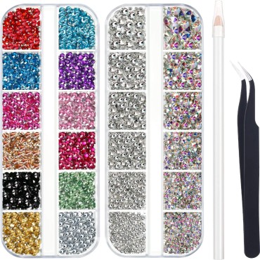 4488 Pieces Nail Art Rhinestones Crystal Flatback ...