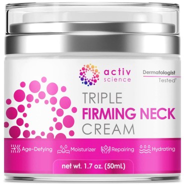 ACTIVSCIENCE Neck Firming Cream - Natural Anti-Agi...