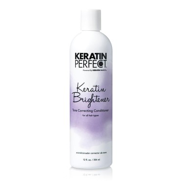 Keratin Perfect Brightener Conditioner - Salon Level Color Safe Hair Treatment For Women - The Best Conditioning Formula For Protection Against Sun Damage - Keratin Treatment Not Necessary - 12 Oz