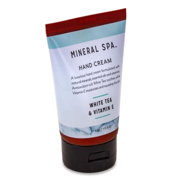 Mineral Spa Hand Cream with Shea Butter, White Tea & Vitamin E | Moisturize, Nourish & Soothe | Smooth Dry Skin | Natural Vitamins & Minerals (4 oz)
