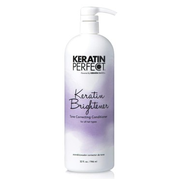 Keratin Perfect - Brightener Tone Correcting Conditioner - Smooth, Soft, Hydrating, Moisturizing Deep Conditioner for Fine, Dry Damaged, blonde & Curly Hair - Sulfate-Free - 32 oz