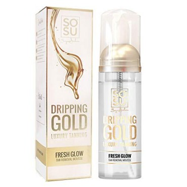 SOSU Dripping Gold Tan Removal Mousse 5 Oz! Enriched With Witamins A And E! Easy-To-Use Formula Gently & Effortlessly Tanning Remover! Vegan, Cruelty Free And Paraben Free! (Tan Removal)