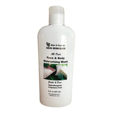 Aim 2 Health All Over Face & Body Wash Moisturizing With 5% Urea 8 oz Natural Soothing Relief