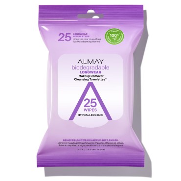 Almay Face Makeup Remover Wipes, Longwear & Waterp...