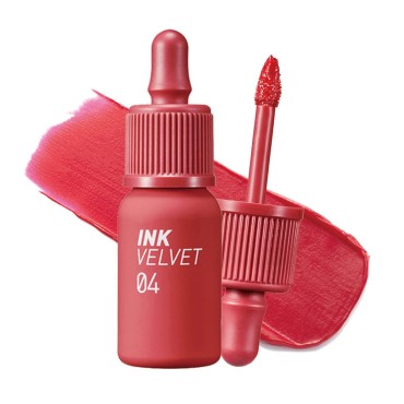 Peripera Ink the Velvet Lip Tint, Liquid Lip (0.14 fl oz, 004 VITALITY CORAL)