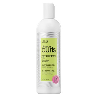 All About Curls Soft Definition Gel | Crunchless Light Hold | Define, Moisturize, De-Frizz | All Curly Hair Types | Vegan & Cruelty Free | Sulfate Free | 15 Fl Oz