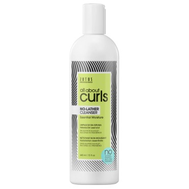 All About Curls No-Lather Cleanser Shampoo | Essential Moisture | Gentle Cleansing | Suds-Free | All Curly Hair Types | Vegan & Cruelty Free | Sulfate Free | 15 Fl Oz