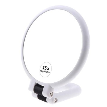 15x Magnifying Handheld Mirror,Travel Folding Hand...