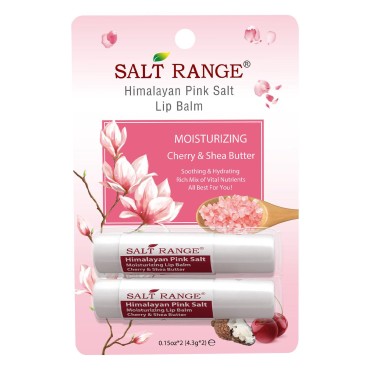 Lip Balm, Formulated with Cherry & Shea Butter, Moisturization Lip Care For All Day Hydration, 100% Natural, Organic Chapstick, 1 Count (2 Pieces) - 0.30 Ounce