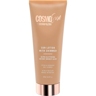 CosmoSun Sun Lotion with Shimmer Ultra Glittering and Instant Bronze 6.76 oz.