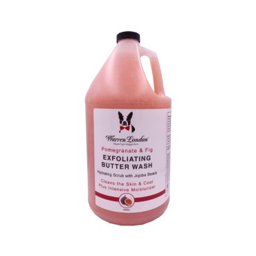 Warren London Exfoliating Butter Wash Dog Shampoo- Conditions & Scrubs Away Dandruff Made USA- Pomegranate & Fig 1gal